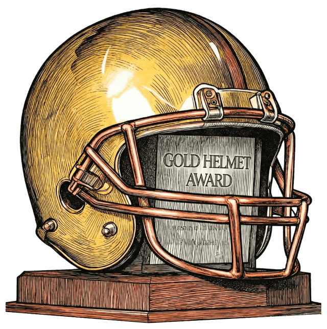 Gold Helmet Award trophy
